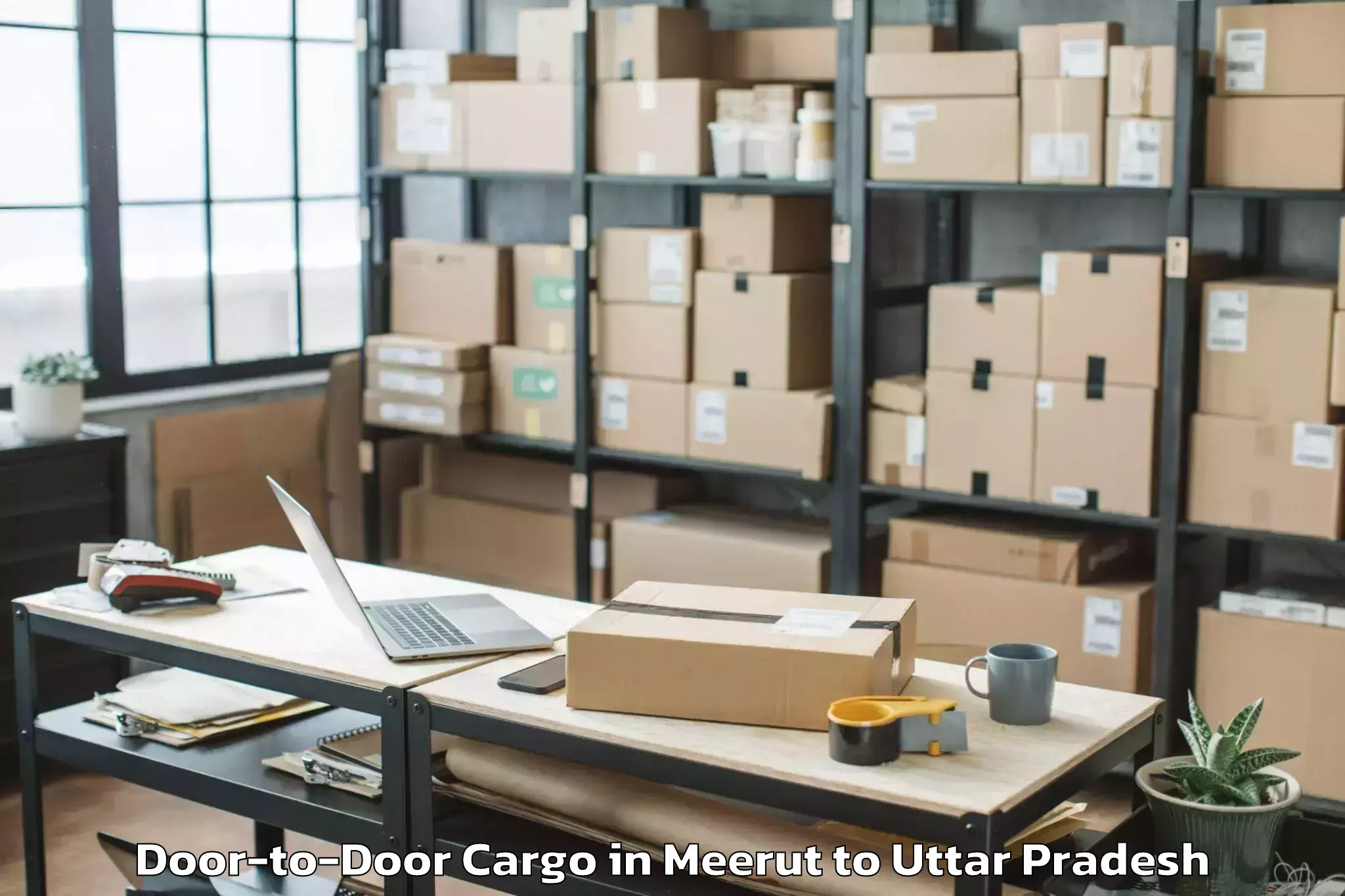 Top Meerut to Talbehat Door To Door Cargo Available